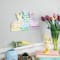 Pastel Gingham Easter Bunnies Welcome Wall Sign